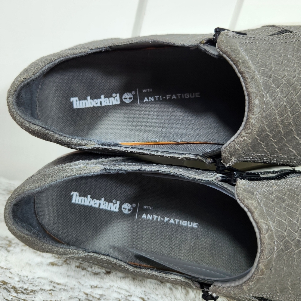 Timberland "Mayliss" Slip-on Snakeskin Gray Grey Sneaker Shoe | Women's Size 9 - Picture 6 of 12